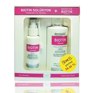 Dermoskin Biotin Hair Treatment Women Bakım Solüsyonu Kadın+Biotin Şampuan li